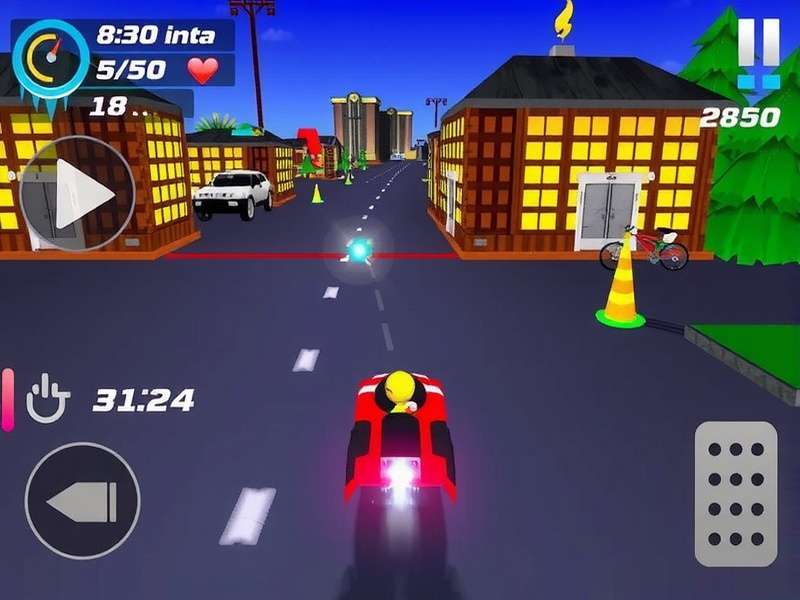 Intense Racing Action in Spice Street Sprint Spice Street Sprint Gameplay Screenshot